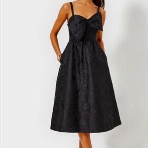 Lilly Pulitzer Ellara Onyx Jacquard Midi Dress Size 10/ NWT